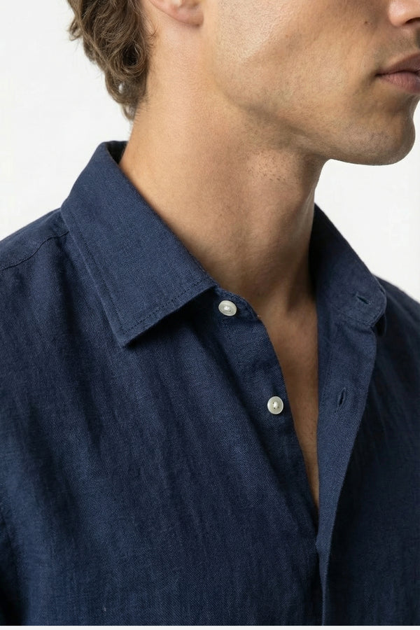 Coastal Linen Shirt Blue