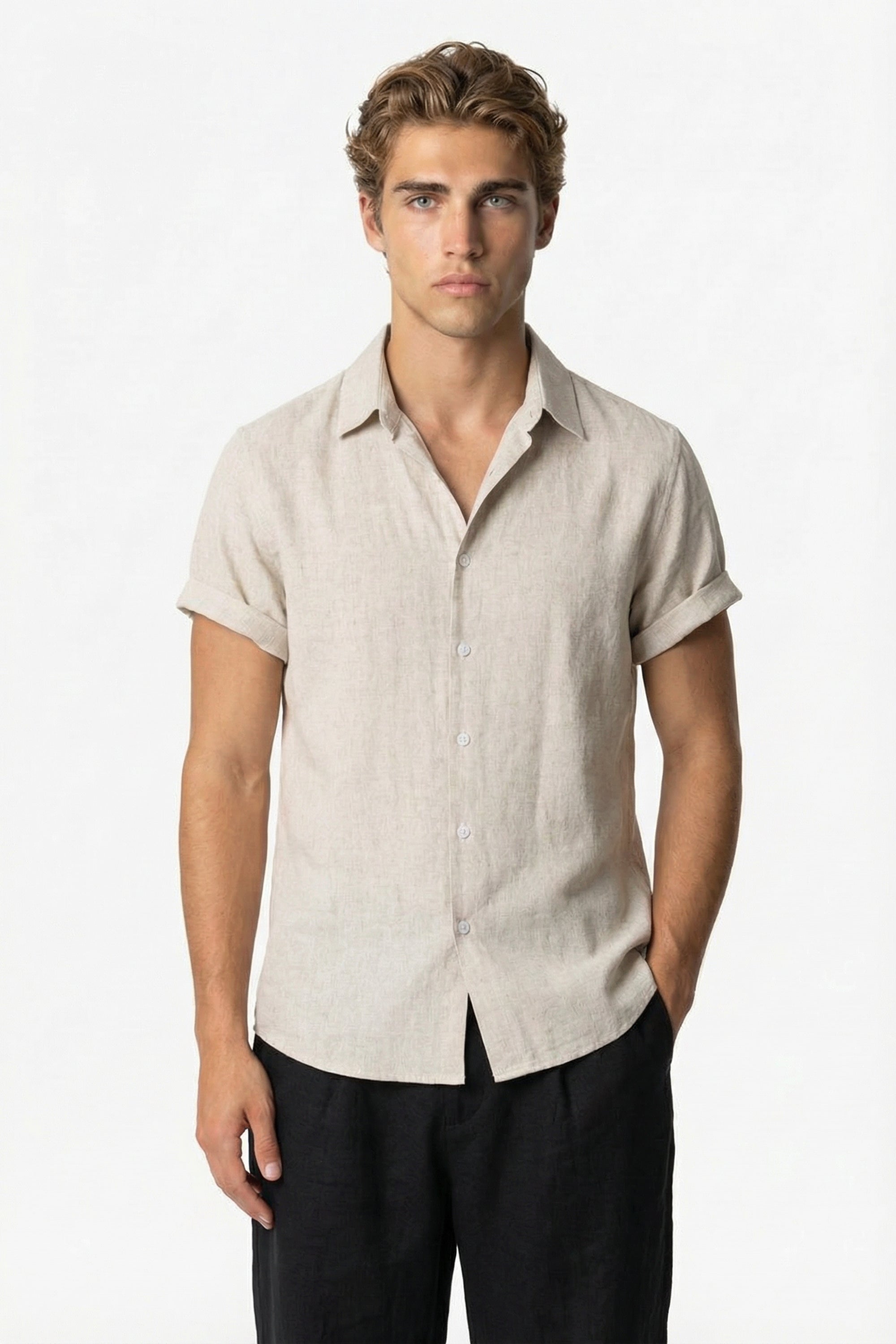 Coastal Linen Shirt Ivory