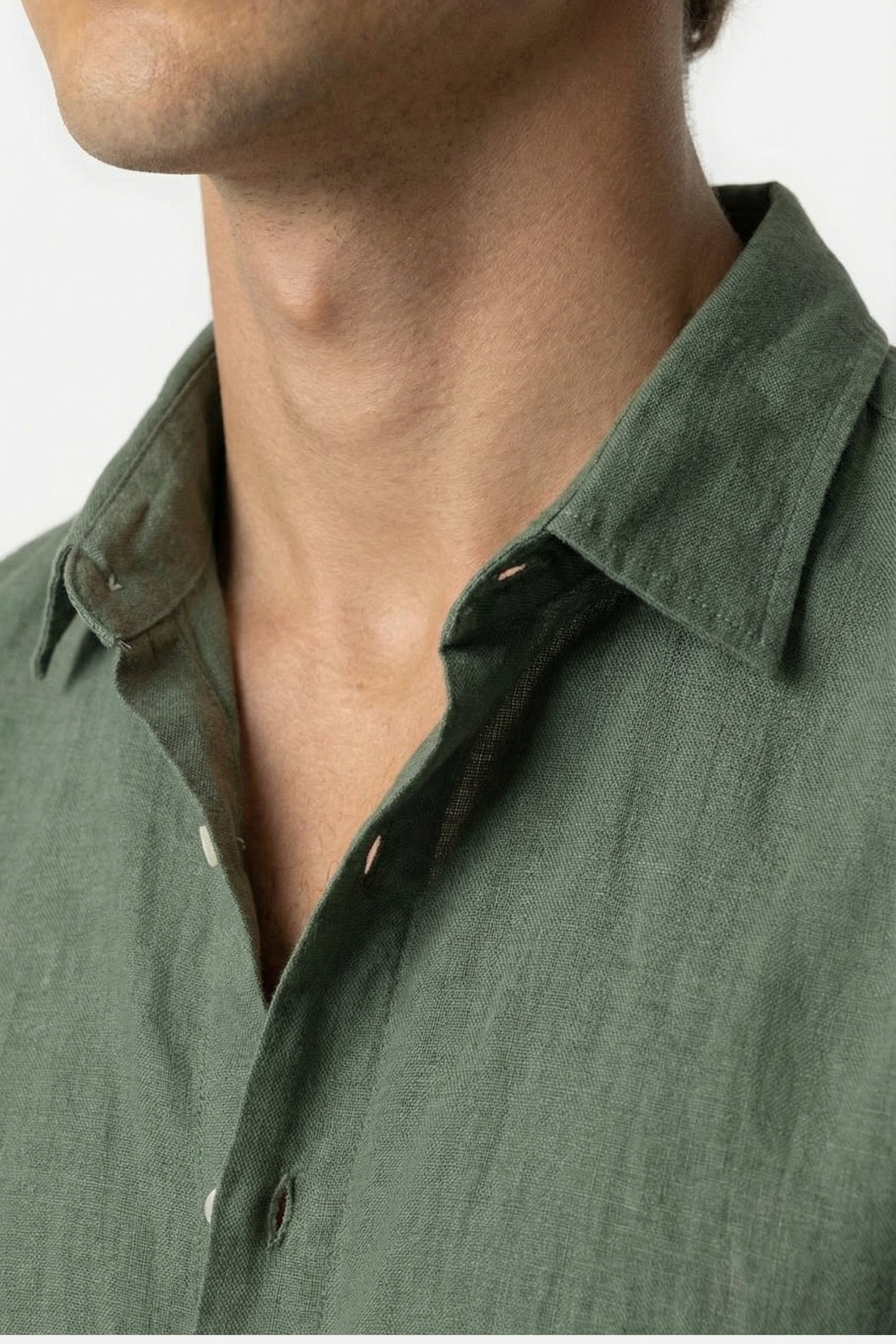 Coastal Linen Shirt Green