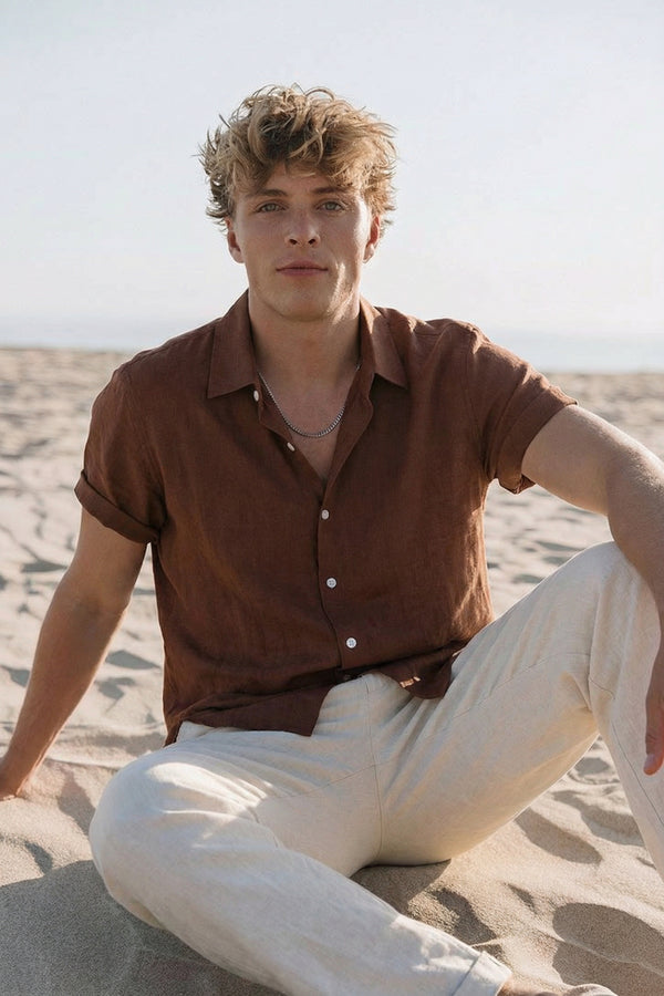 Coastal Linen Shirt Bronze