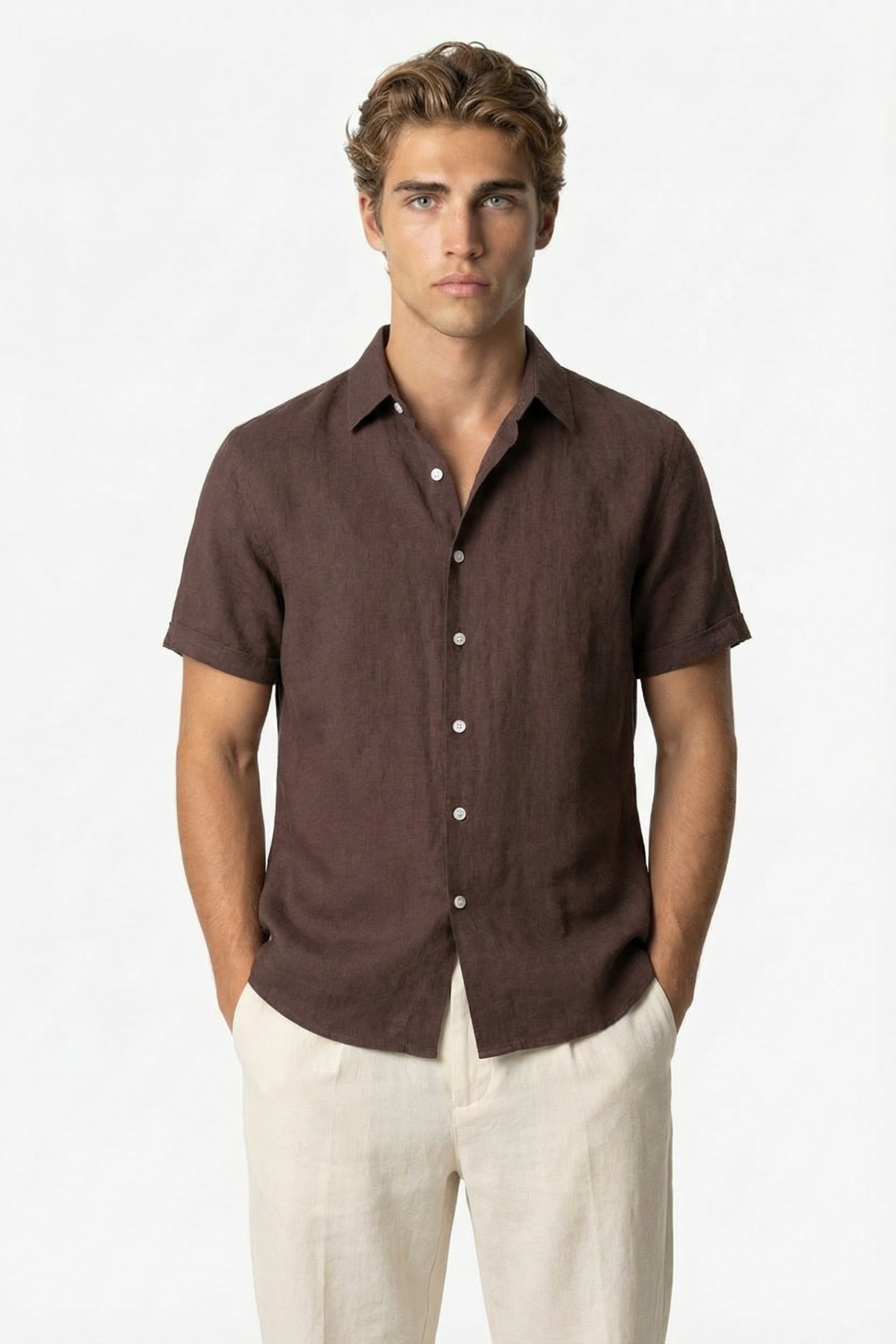 Coastal Linen Shirt Brown
