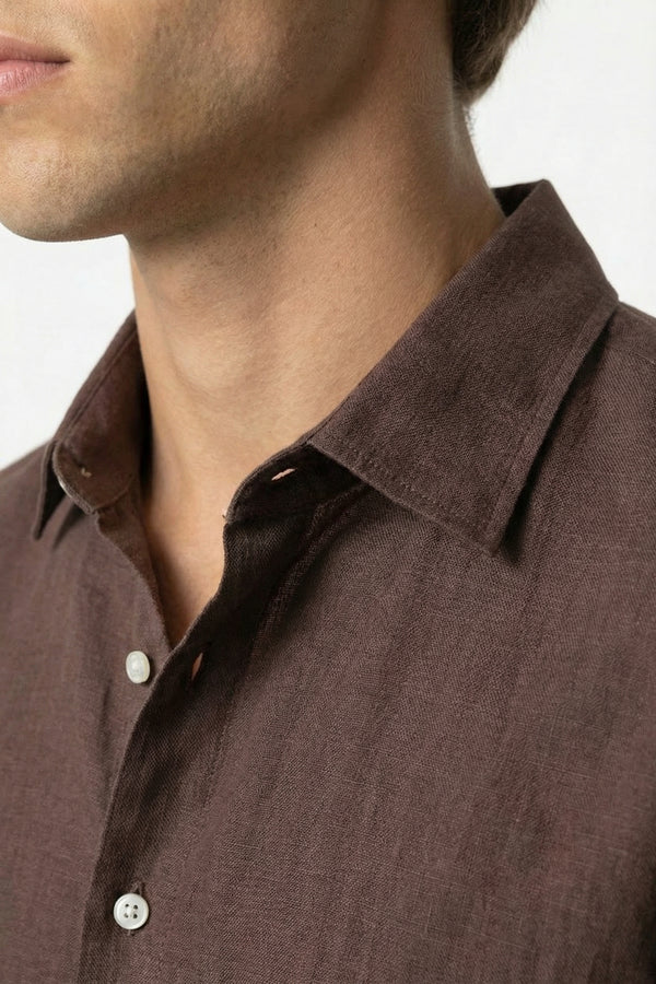 Coastal Linen Shirt Brown