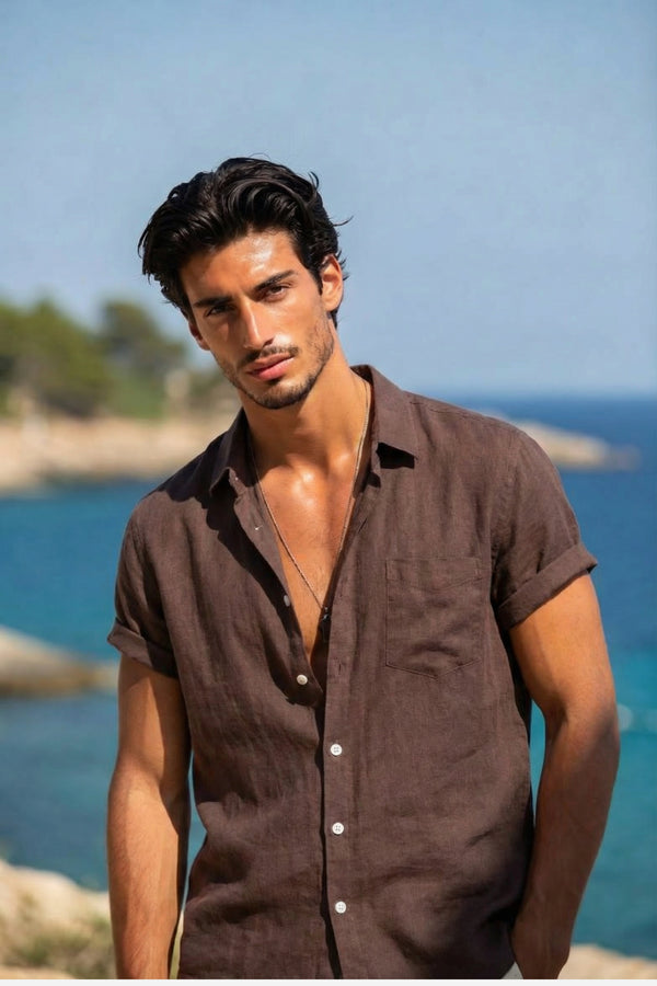 Coastal Linen Shirt Brown
