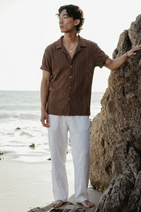 Mayfair Weave Shirt Brown
