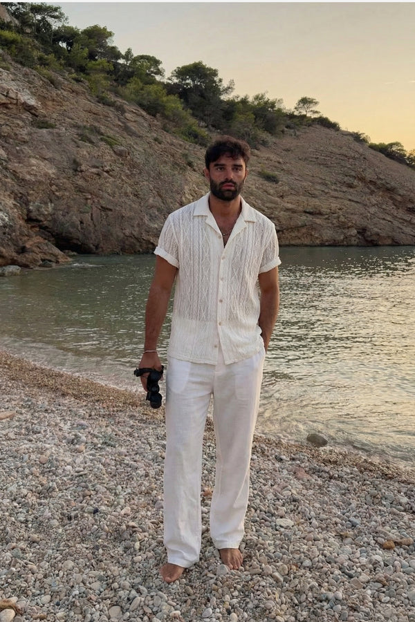 Mayfair Weave Shirt White