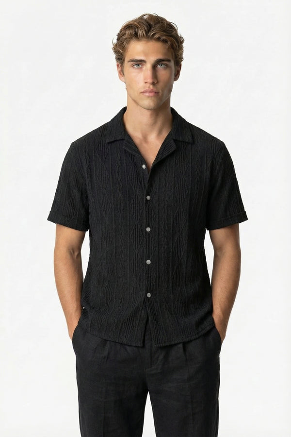Mayfair Weave Shirt Black