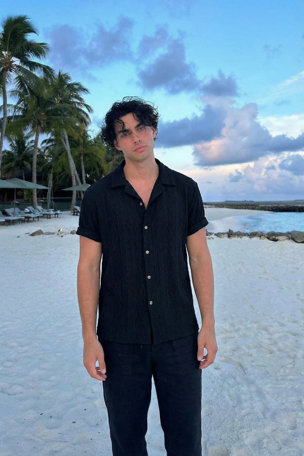 Mayfair Weave Shirt Black