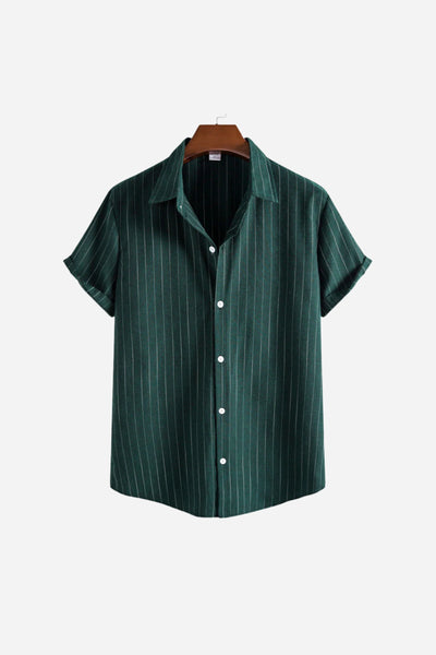 Mayfair striped button-up shirt Green