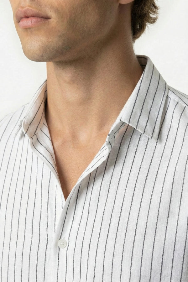 Mayfair striped button-up shirt White