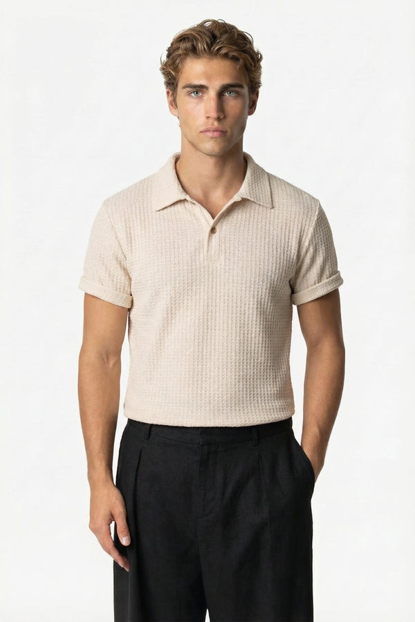 Riviera Knit Polo Ivory