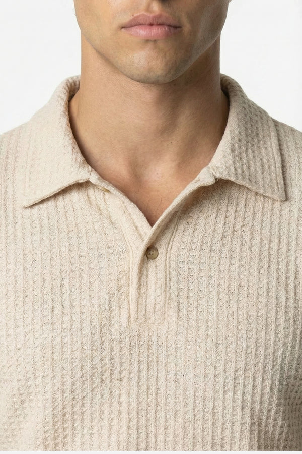 Riviera Knit Polo Ivory
