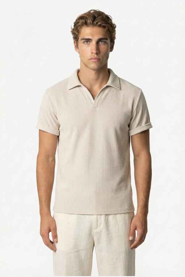 Riviera Rib Polo Ivory
