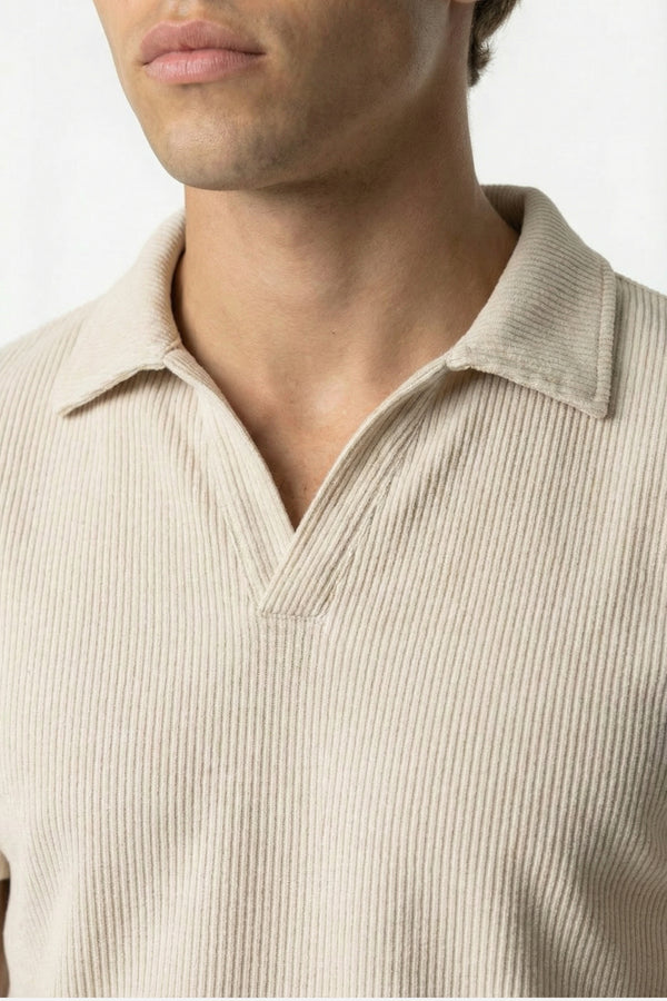 Riviera Rib Polo Ivory