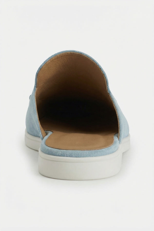 Positano Suede Mule Baby Blue