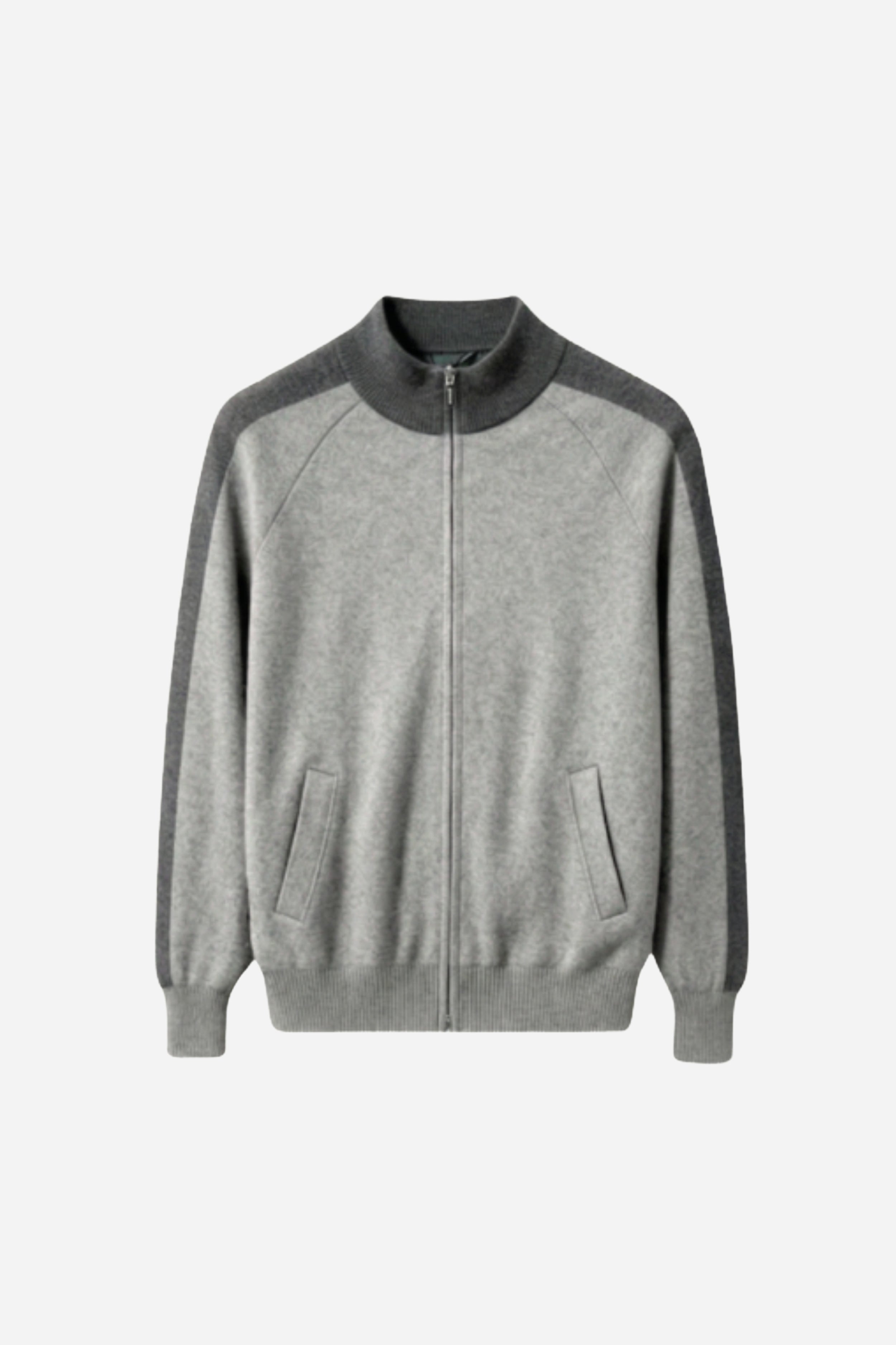 Mayfair Cashmere Track Jacket Grey