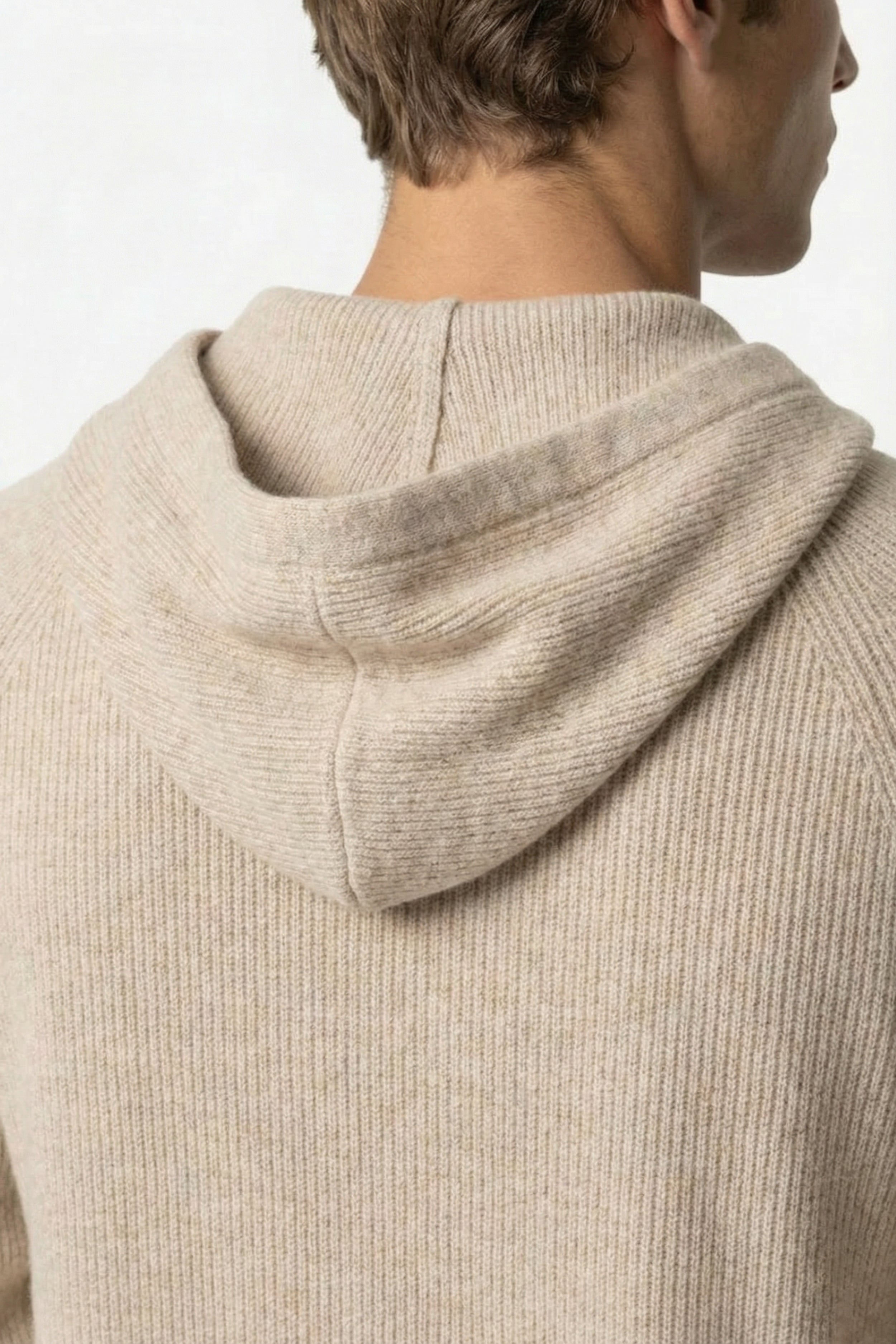 Ashford Cashmere Zip Cardigan Beige
