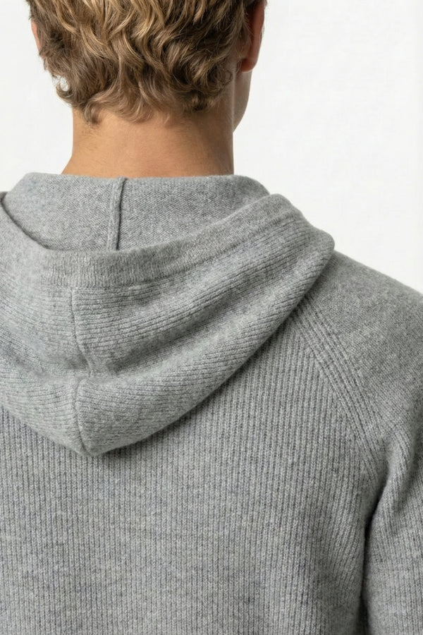 Ashford Cashmere Zip Cardigan Grey
