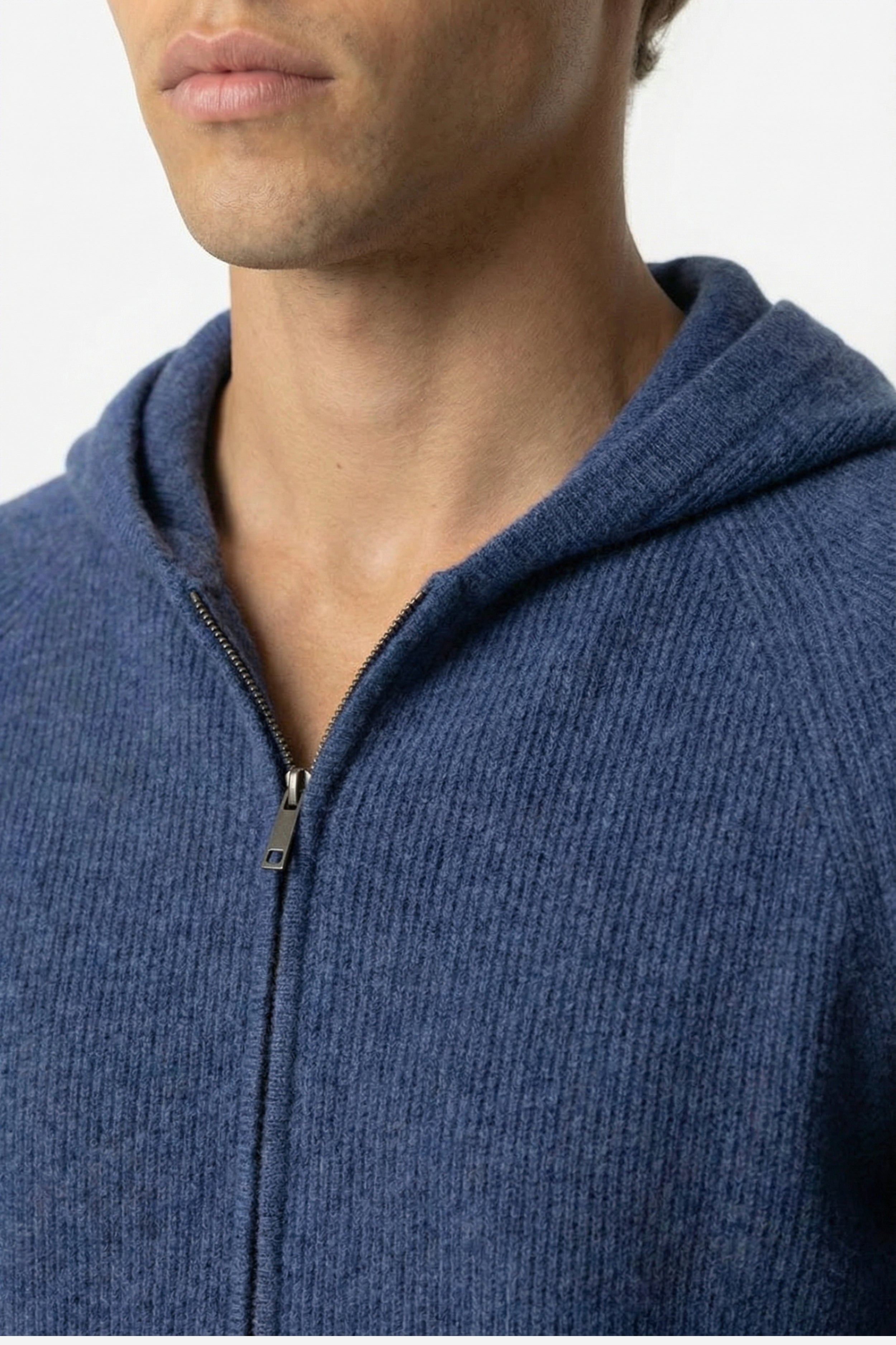 Ashford Cashmere Zip Cardigan Blue
