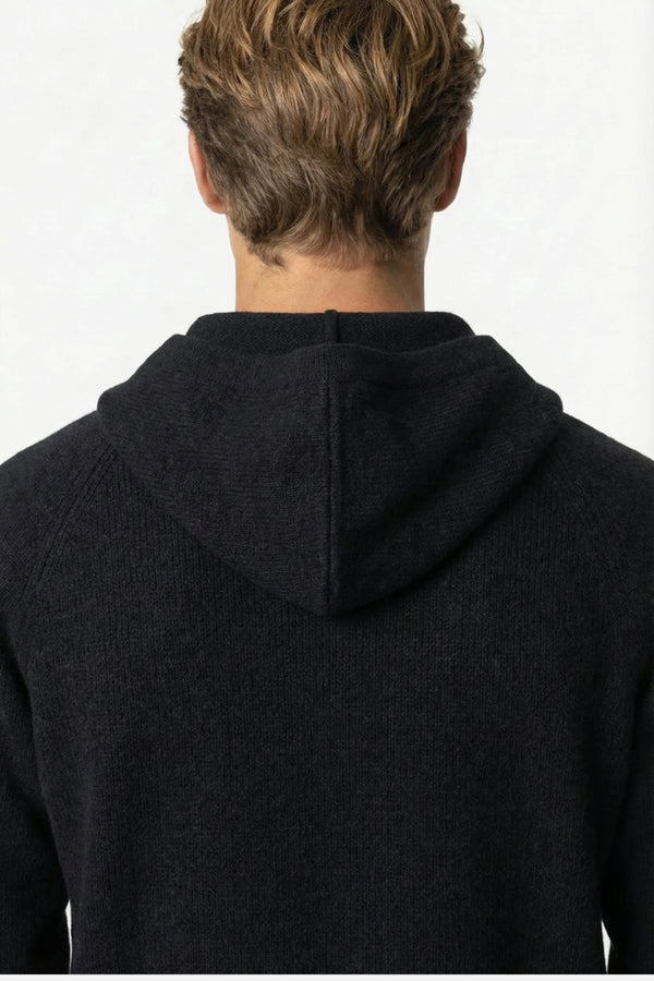 Ashford Cashmere Zip Cardigan Black