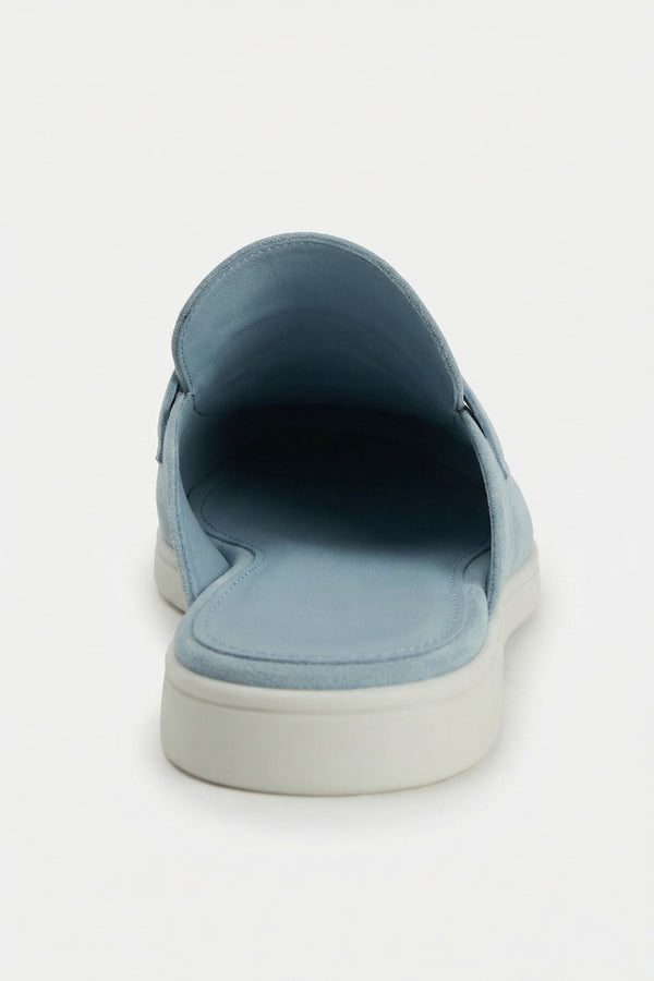 Portobello Suede Mule Baby Blue