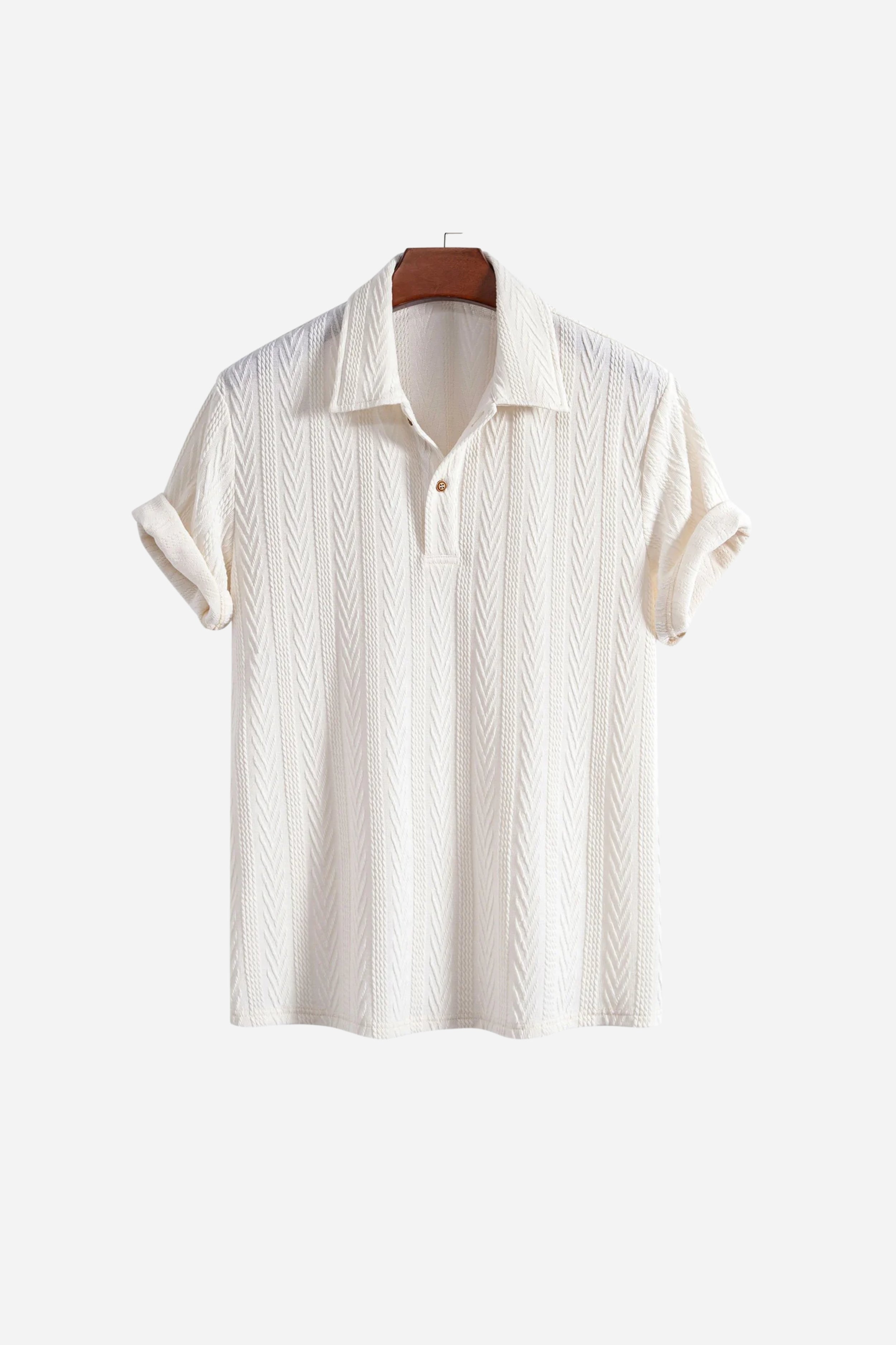 Huxley Textured Polo White