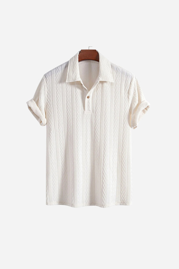 Huxley Textured Polo White