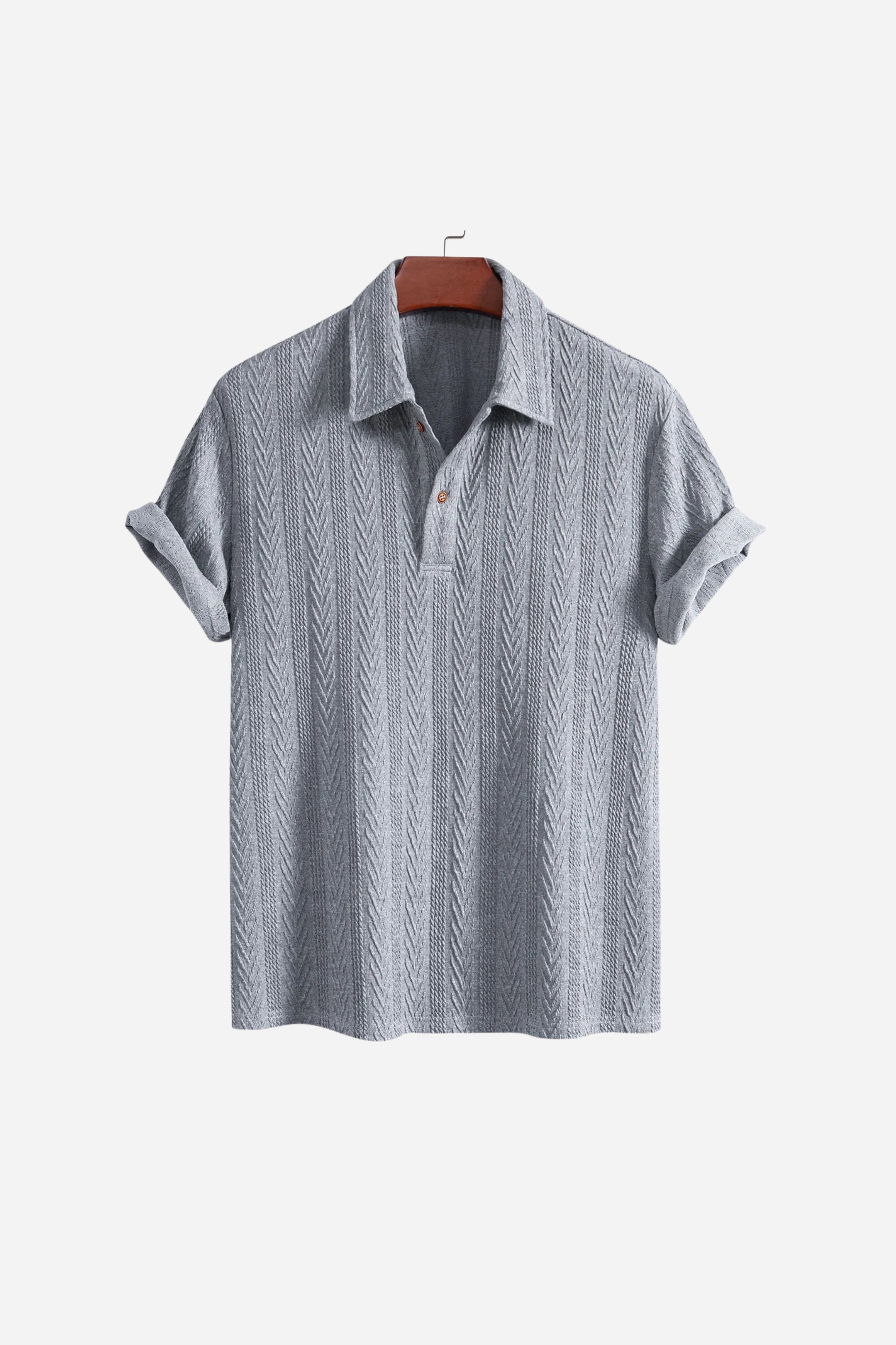 Huxley Textured Polo Grey