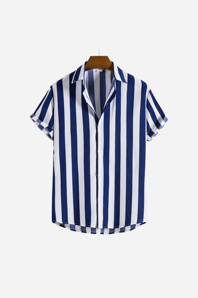 Huxley Striped Summer Shirt Navy