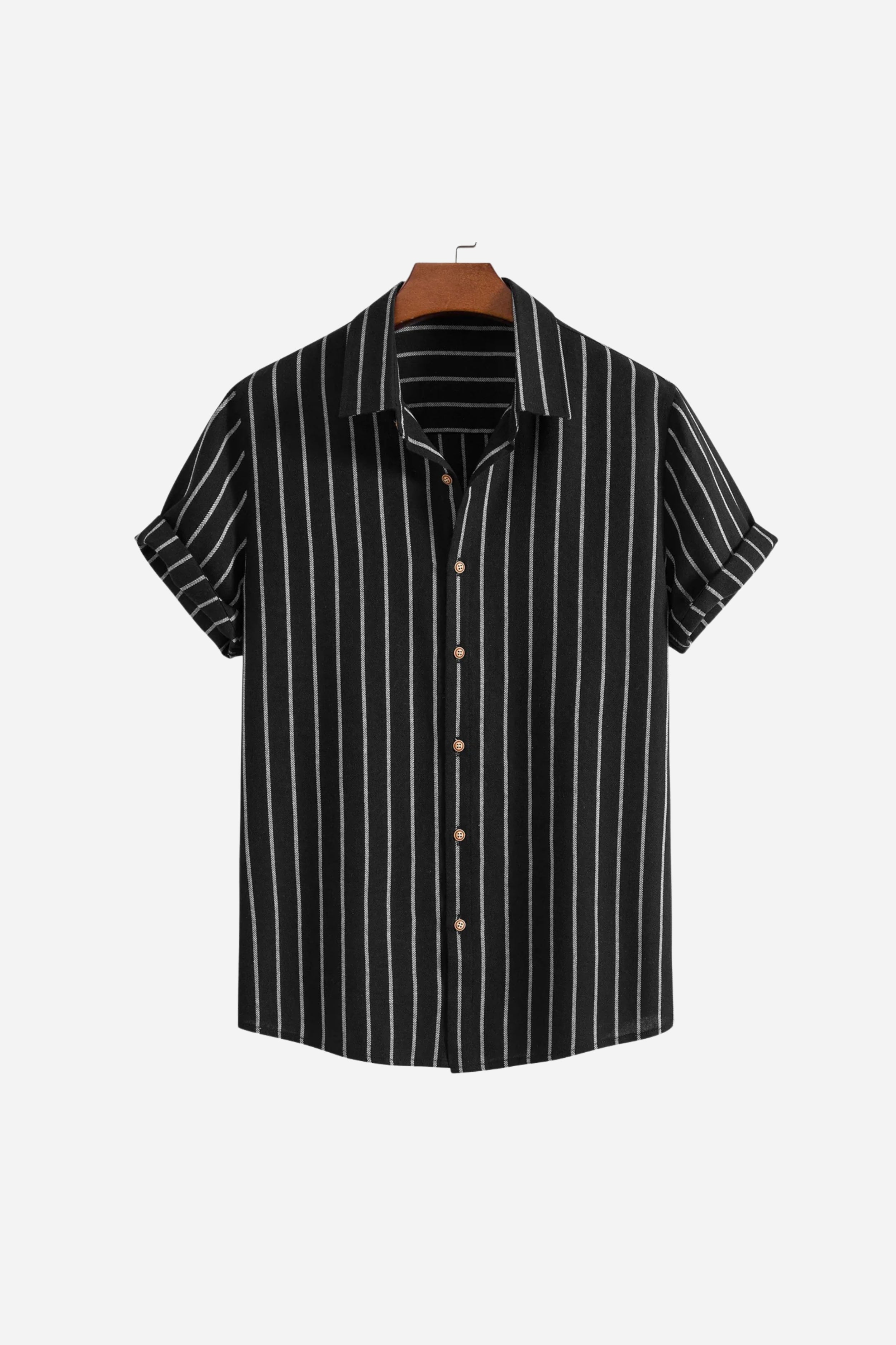 Riviera Stripe Shirt Black