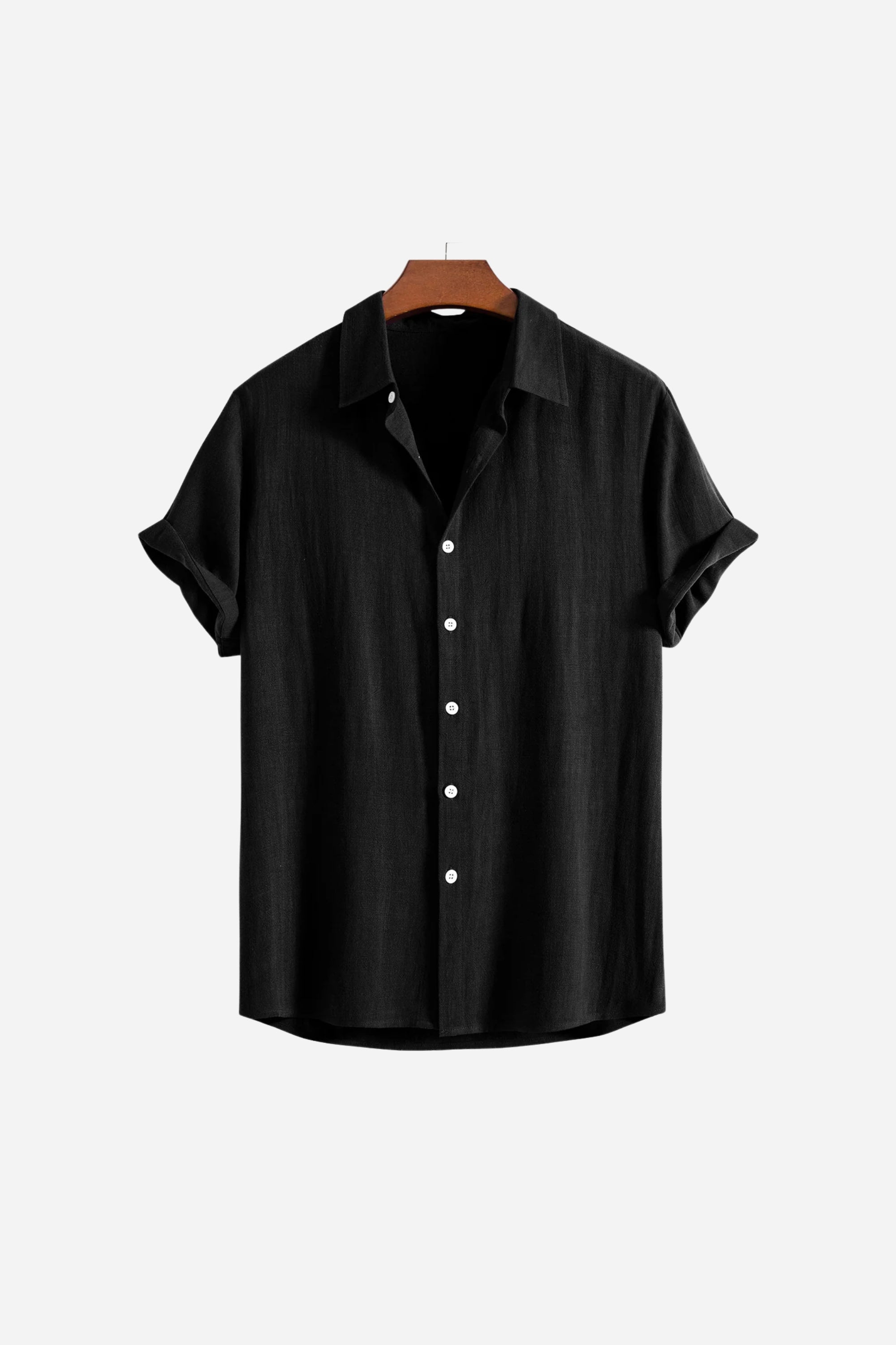Coastal Linen Shirt Black