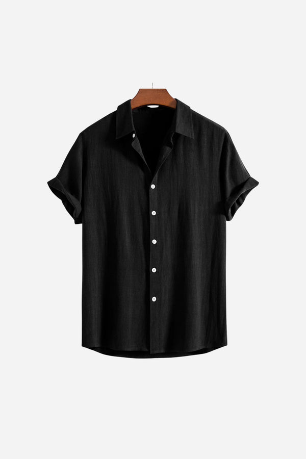 Coastal Linen Shirt Black