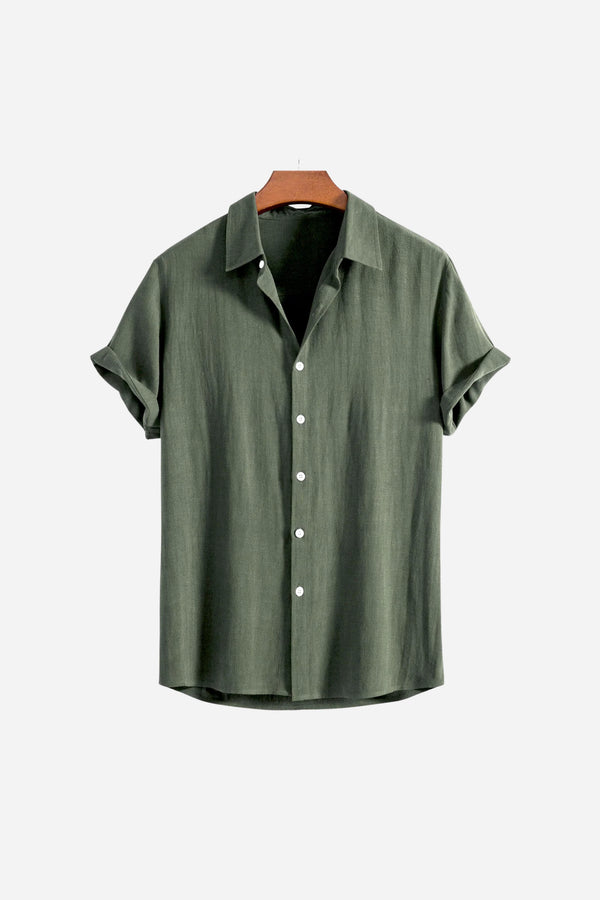 Coastal Linen Shirt Green