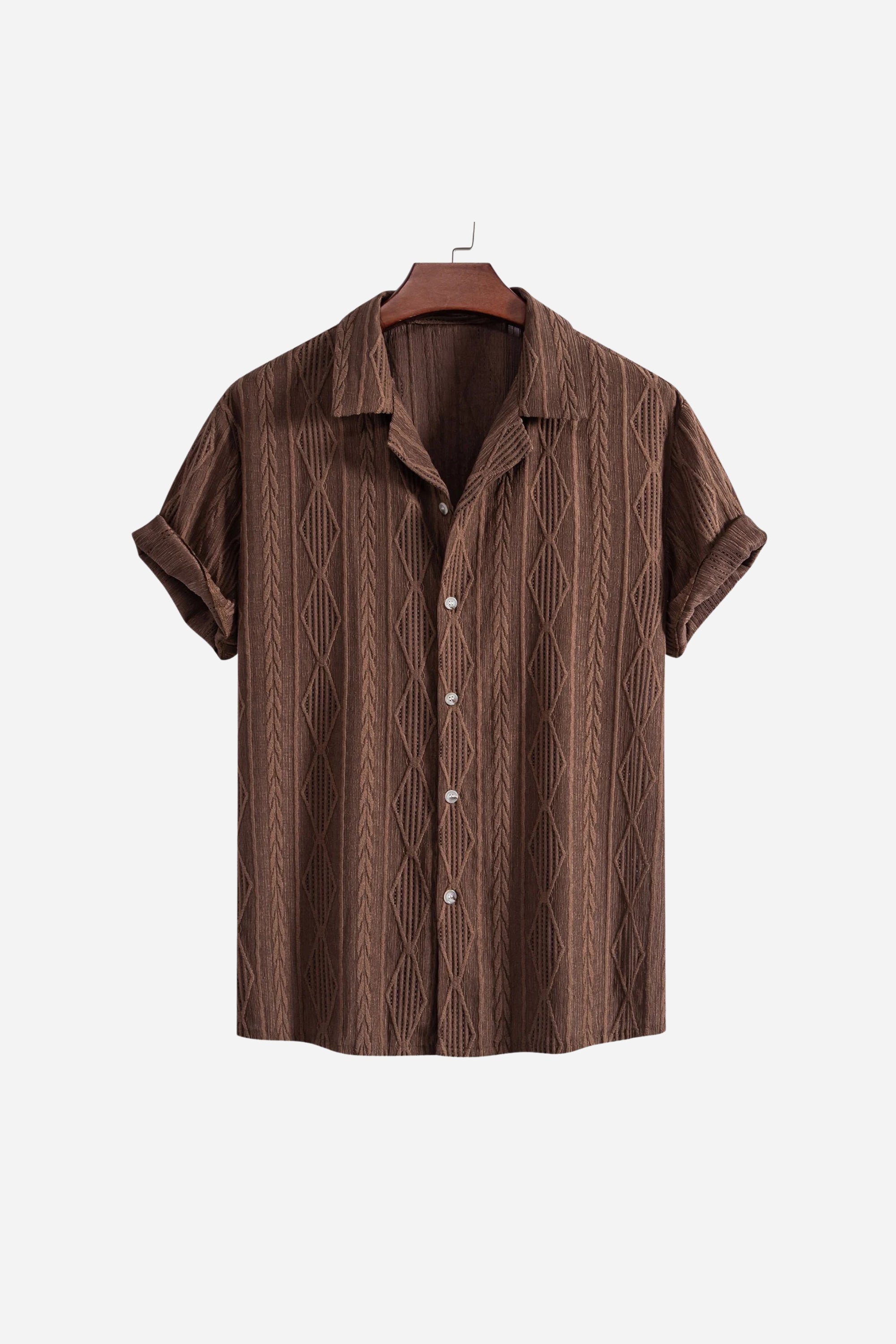Mayfair Weave Shirt Brown