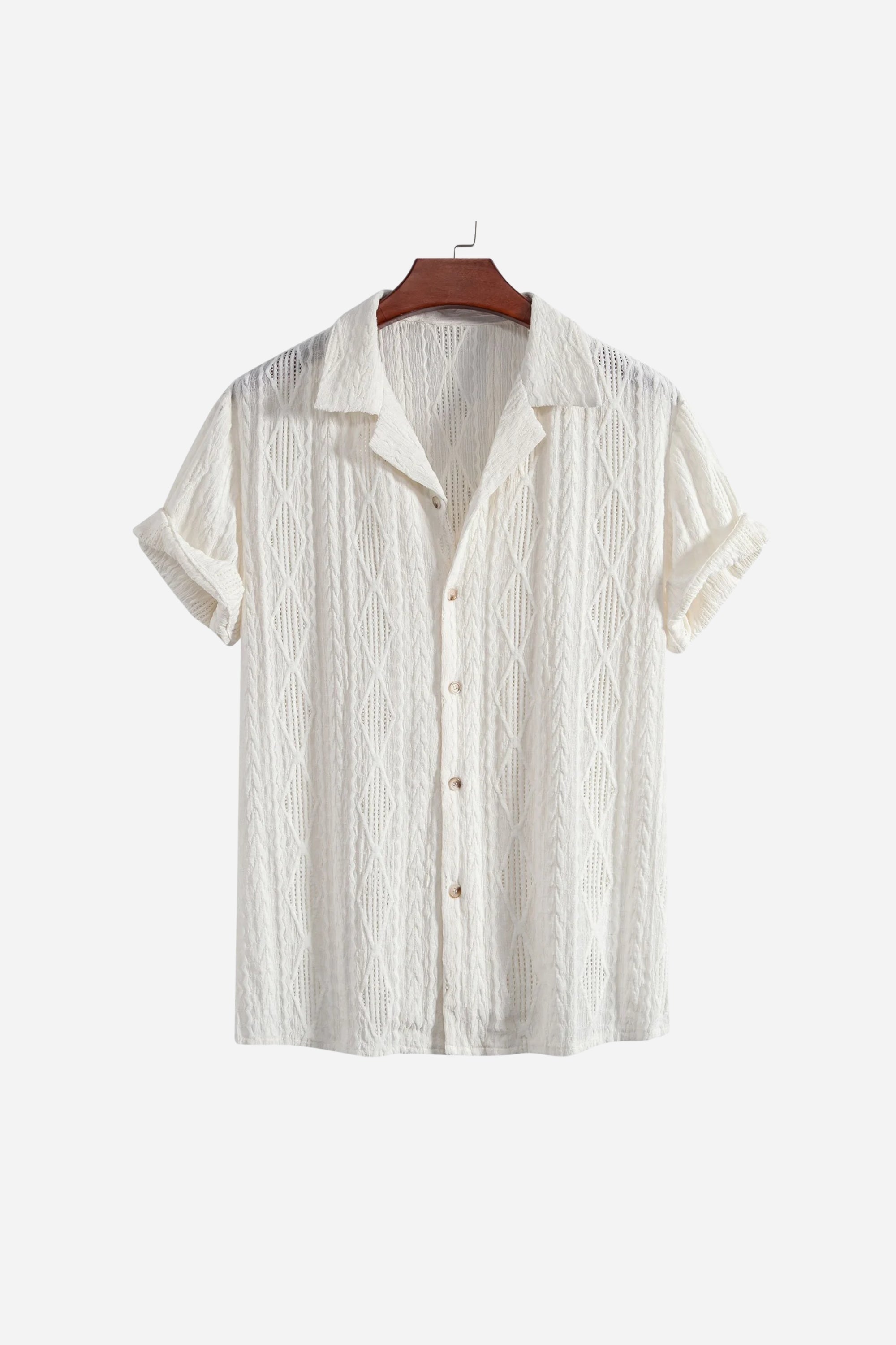 Mayfair Weave Shirt White