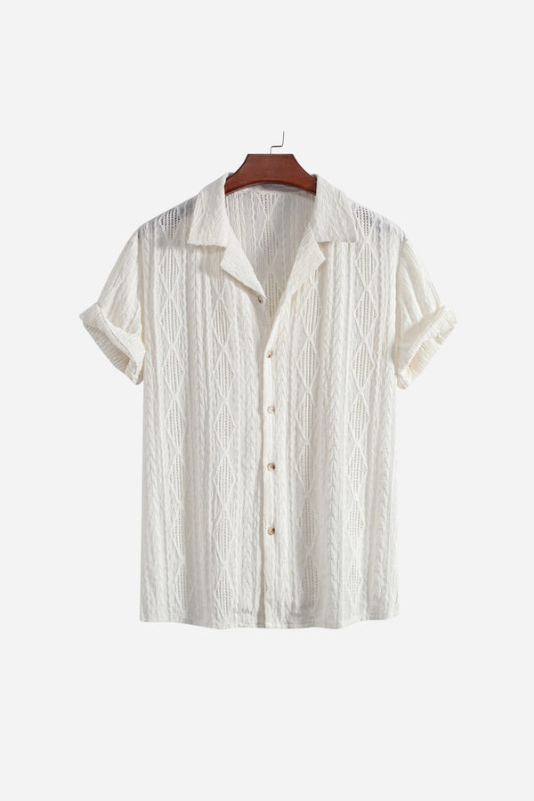 Mayfair Weave Shirt White
