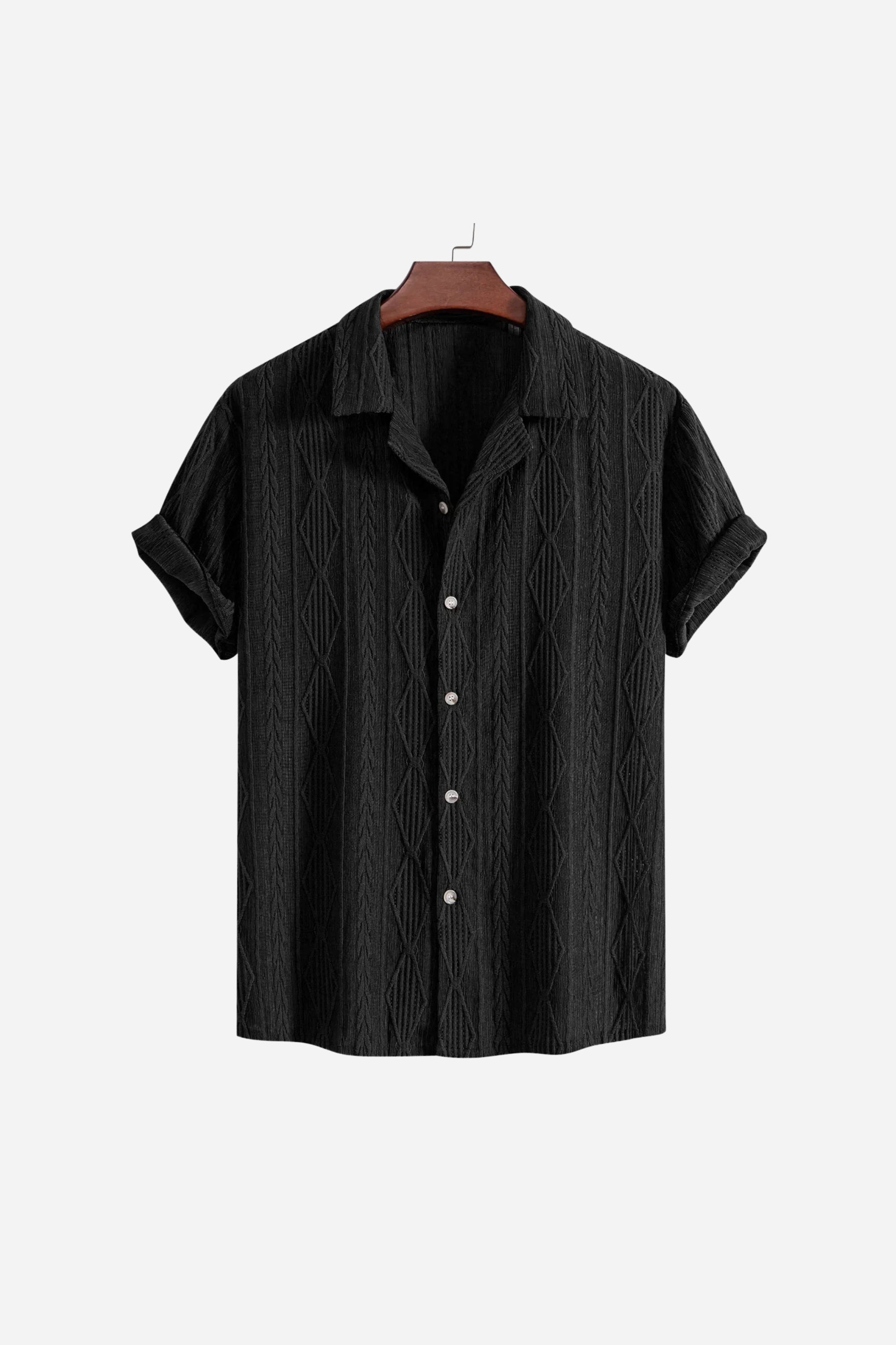 Mayfair Weave Shirt Black