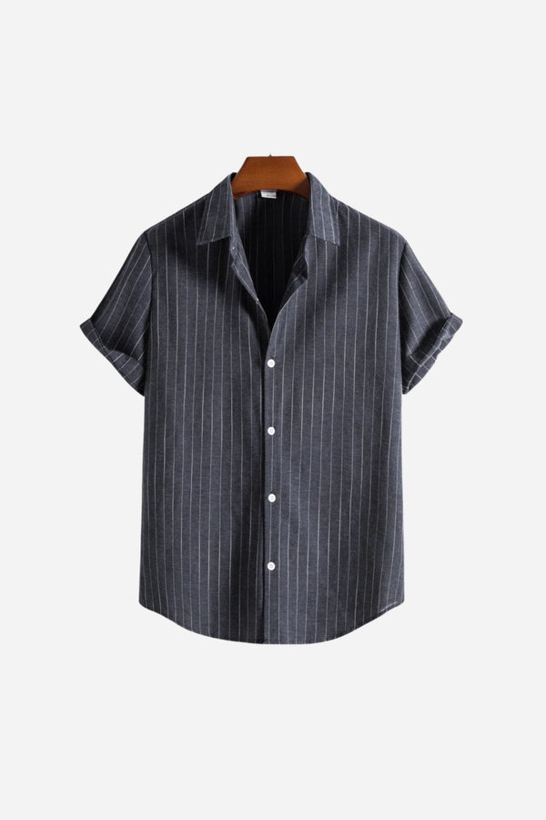 Mayfair striped button-up shirt Grey