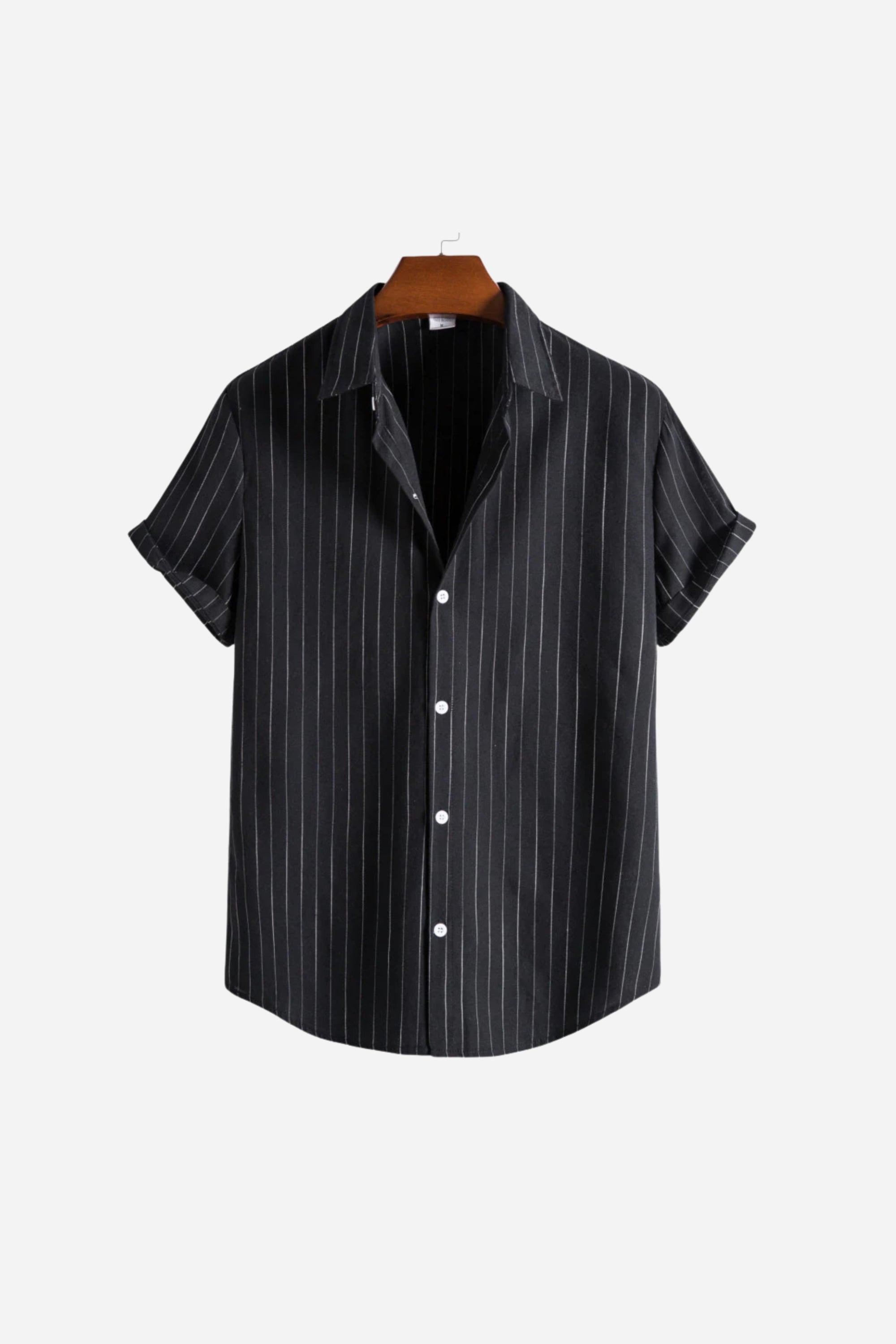Mayfair striped button-up shirt Black