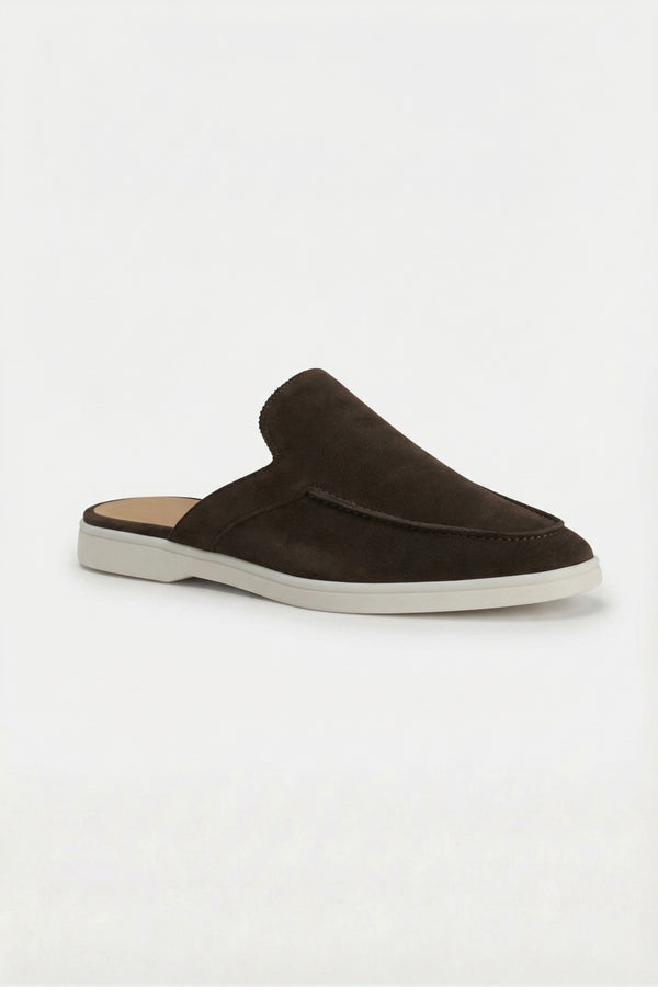 Positano Suede Mule Black