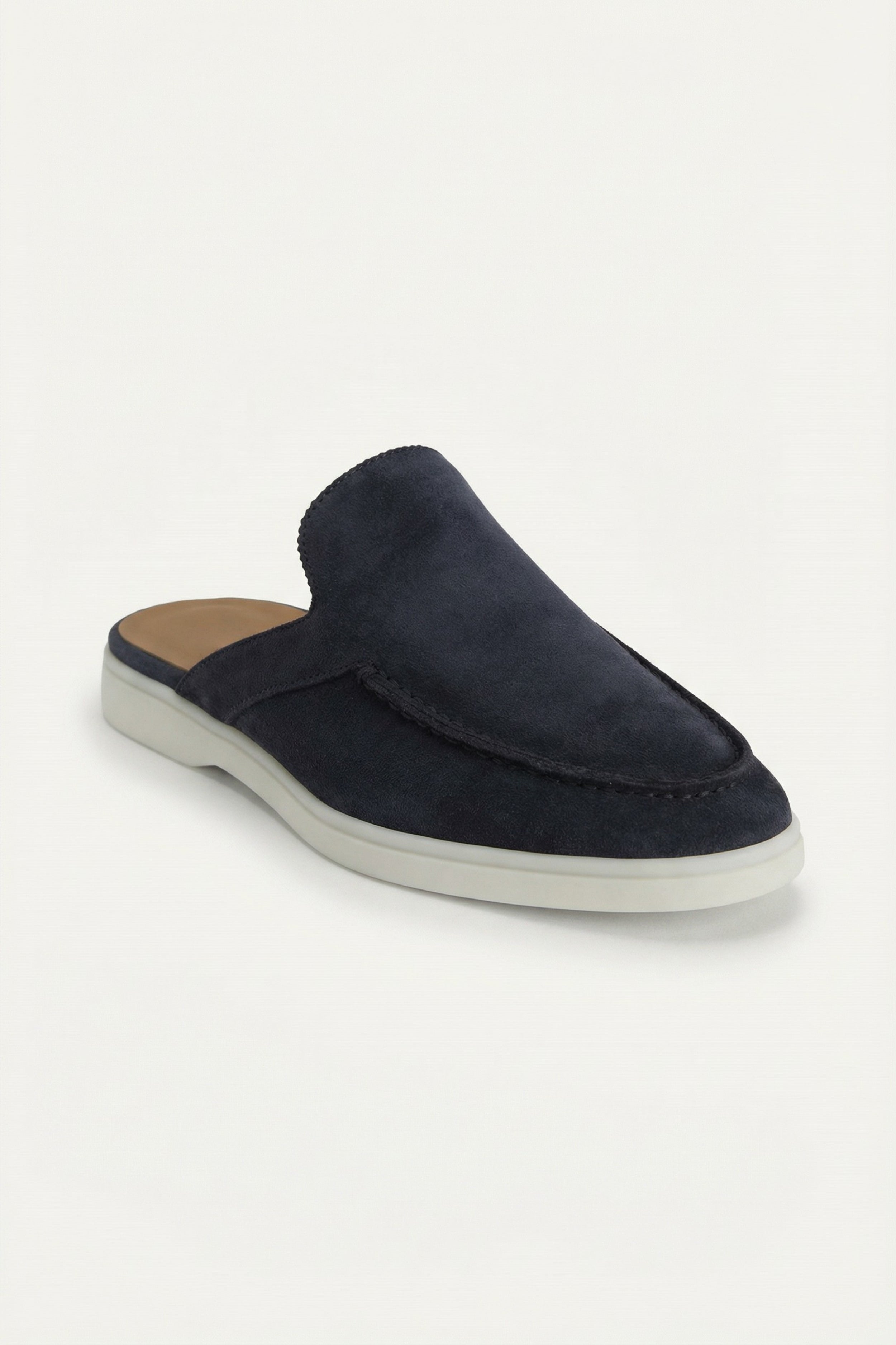 Positano Suede Mule Navy