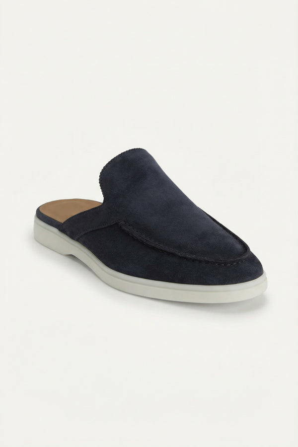 Positano Suede Mule Navy