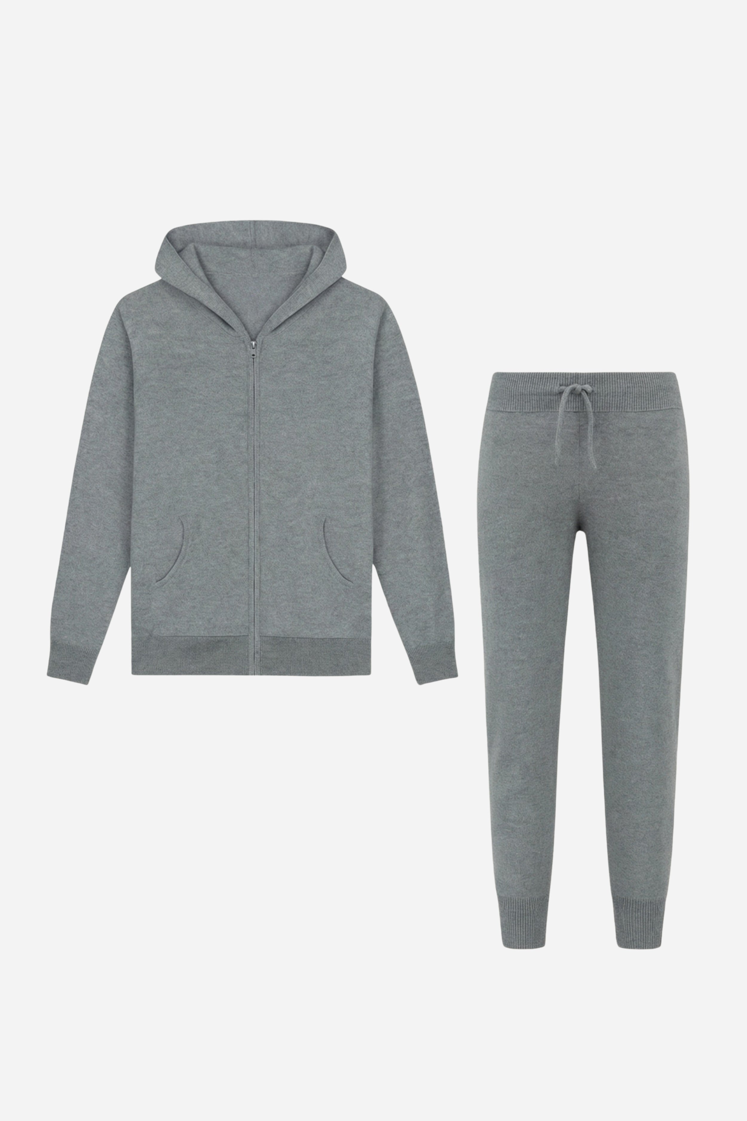 Mayfair Cashmere Hooded Lounge Set Grey