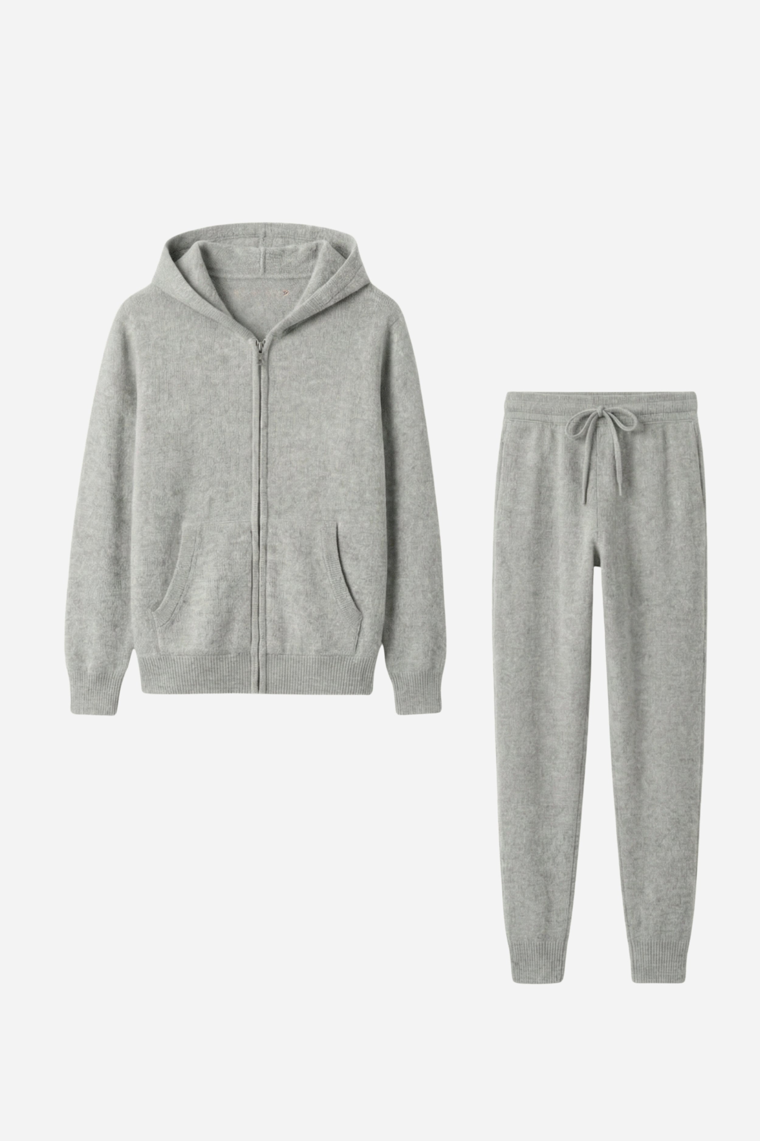 Cashmere Hooded Lounge Set Dove Grey