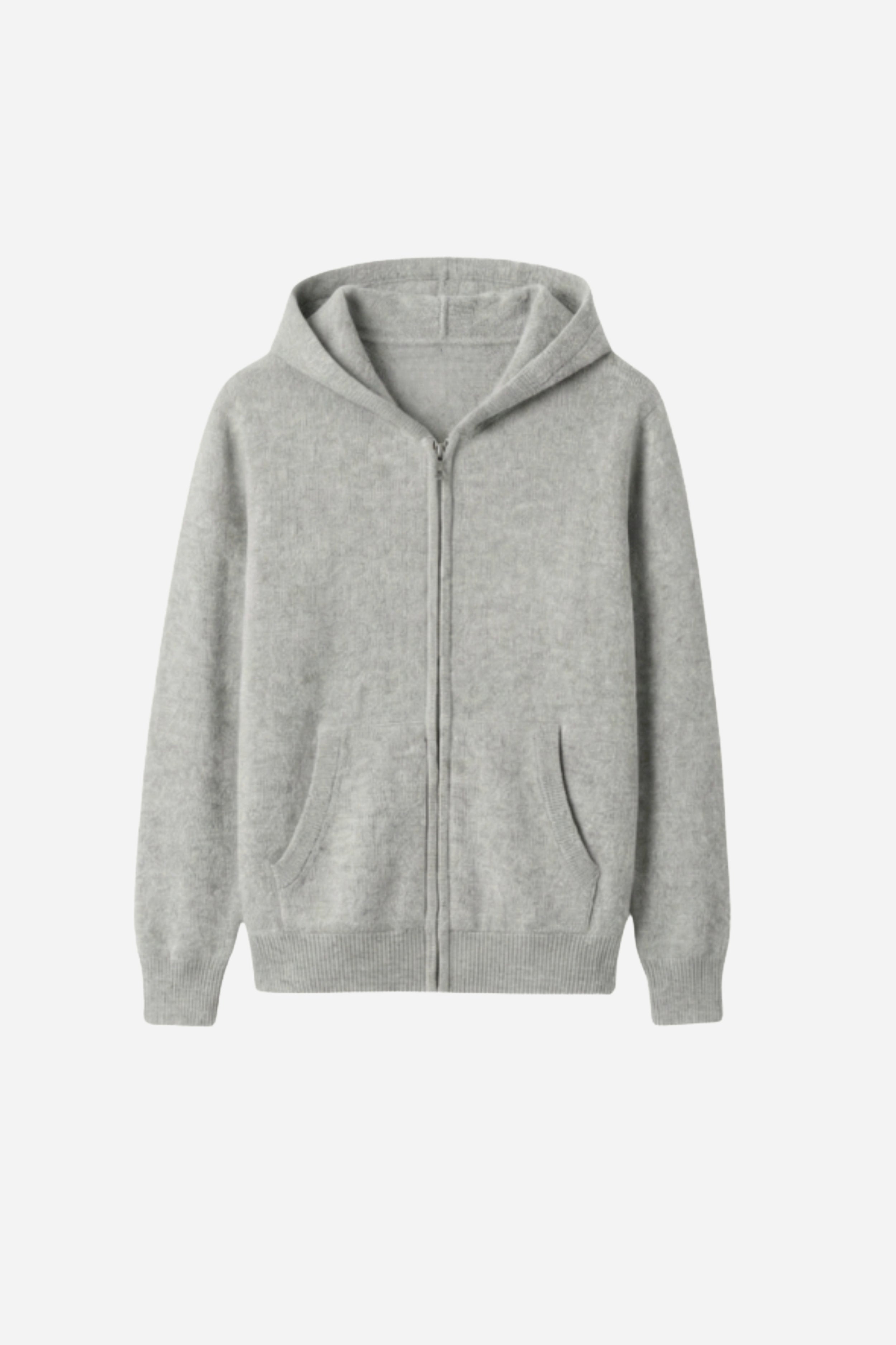 Mayfair Cashmere Zip Cardigan Dove Grey