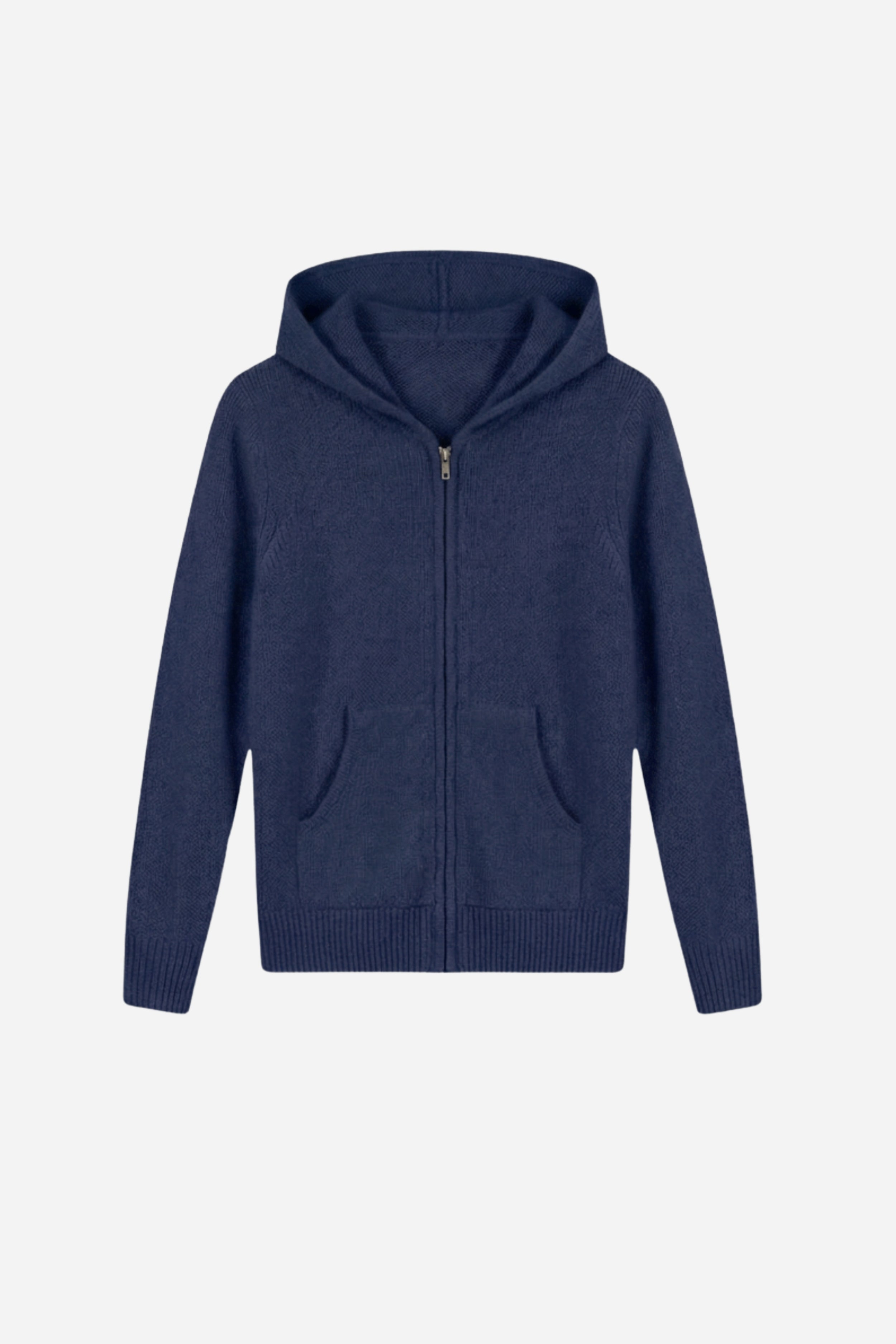 Mayfair Cashmere Zip Cardigan Blue
