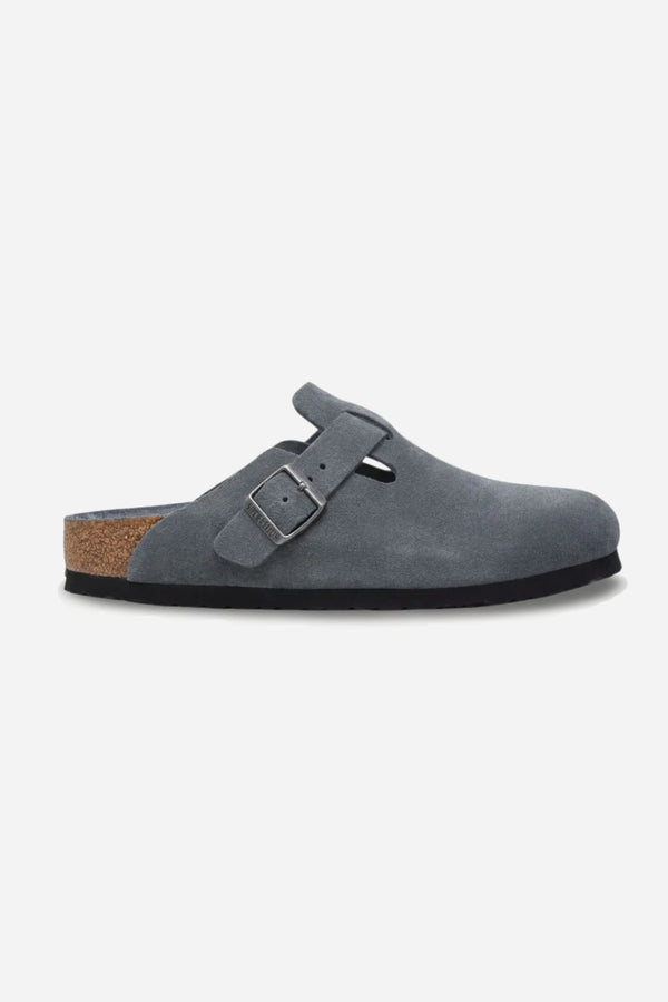 Mayfair Calfsuede Clog Stone Gray