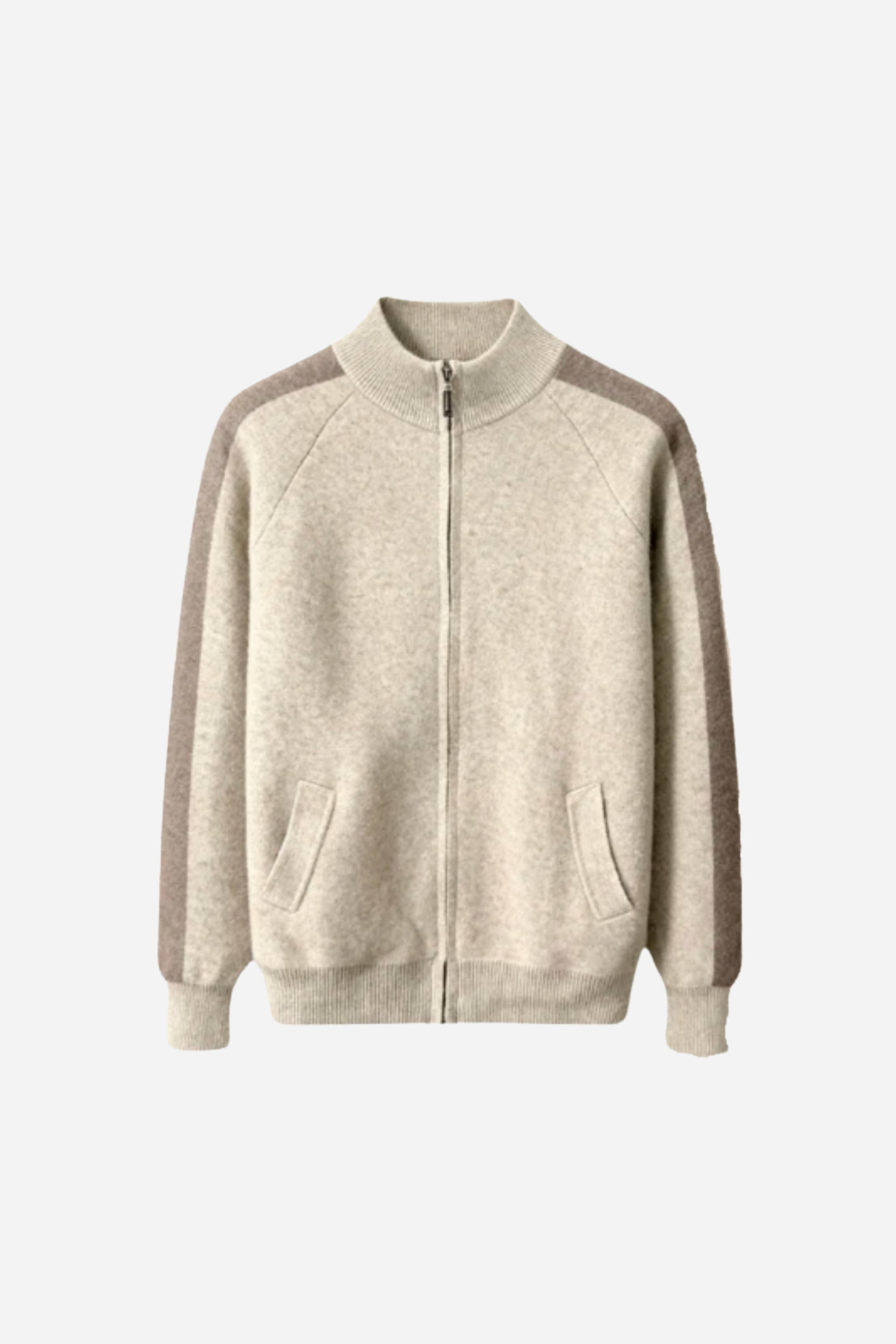 Mayfair Cashmere Track Jacket Beige