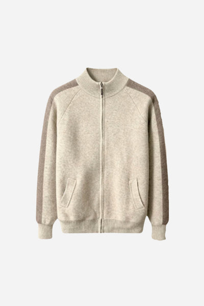 Mayfair Cashmere Track Jacket Beige
