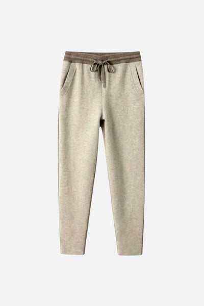 Mayfair Cashmere Track Trousers Beige
