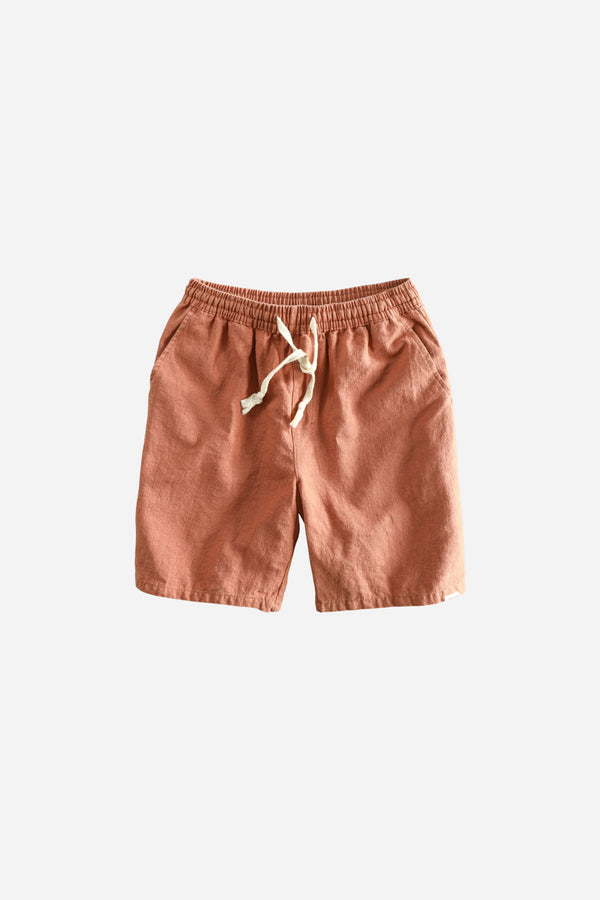 Mayfair Linen Drawstring Shorts Bronze